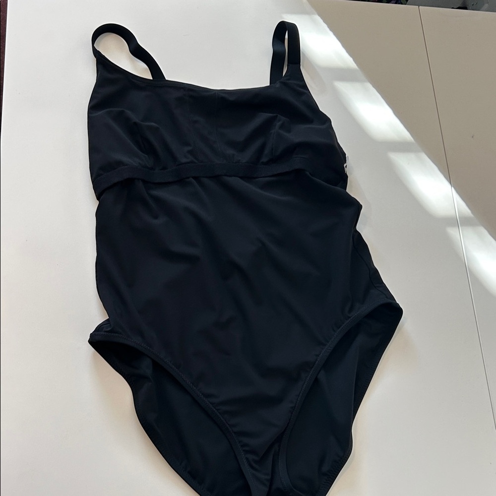 Athleta Black One Piece bathing suit Large - Picture 5 of 9